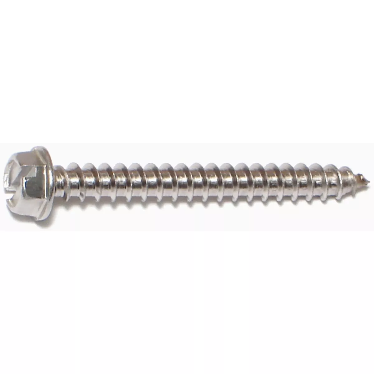 Midwest Fastener #12 x 2 In. 18-8 Stainless Steel Slotted Hex Washer Head Sheet Metal Screws (1 Ct.)