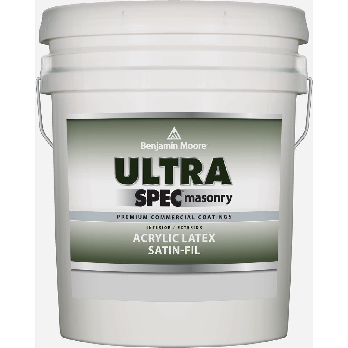 Benjamin Moore Ultra Spec Masonry Satin Exterior Stain, White, 5 Gal