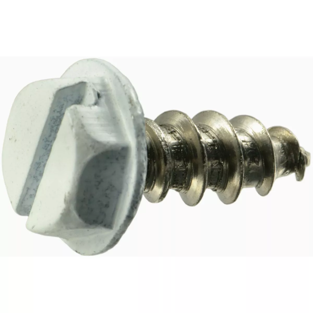 Midwest Fastener #10-11 x 1/2 In. White Painted 18-8 Stainless Steel Hex Washer Head Sheet Metal Screws (1 Ct.)-