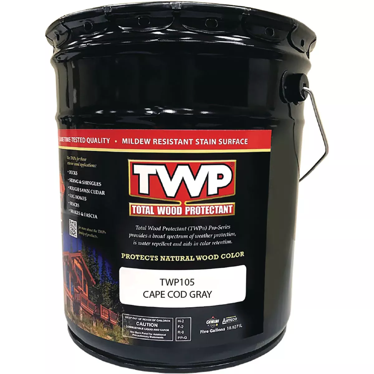 TWP 100 Pro Series Wood Protectant-Cape Cod Gray 5G