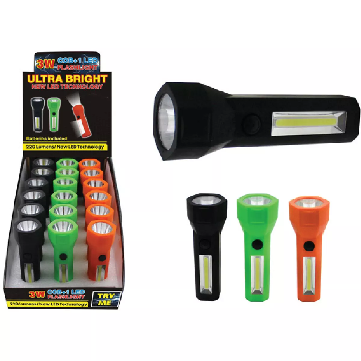Diamond Visions 200 Lumen Metal Assorted LED Cob Flashlight
