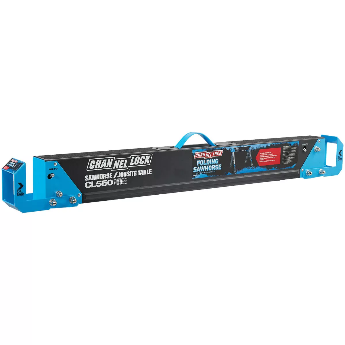 Channellock 46-1/2 In. L Steel Folding Sawhorse, 1100 Lb. Capacity - photo 2
