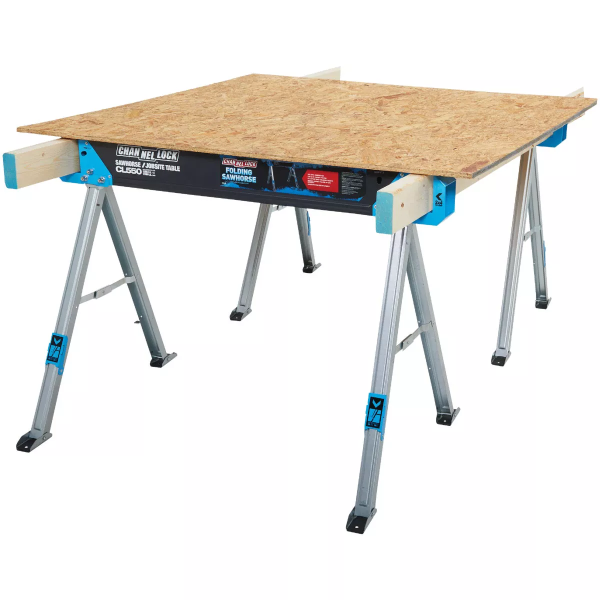 Channellock 46-1/2 In. L Steel Folding Sawhorse, 1100 Lb. Capacity - photo 6