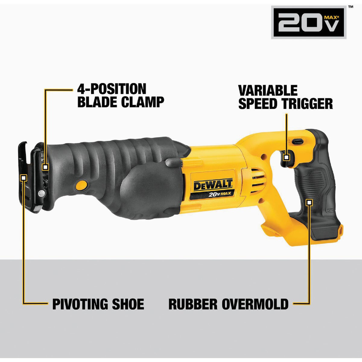 Dewalt 20v cordless online reciprocating saw