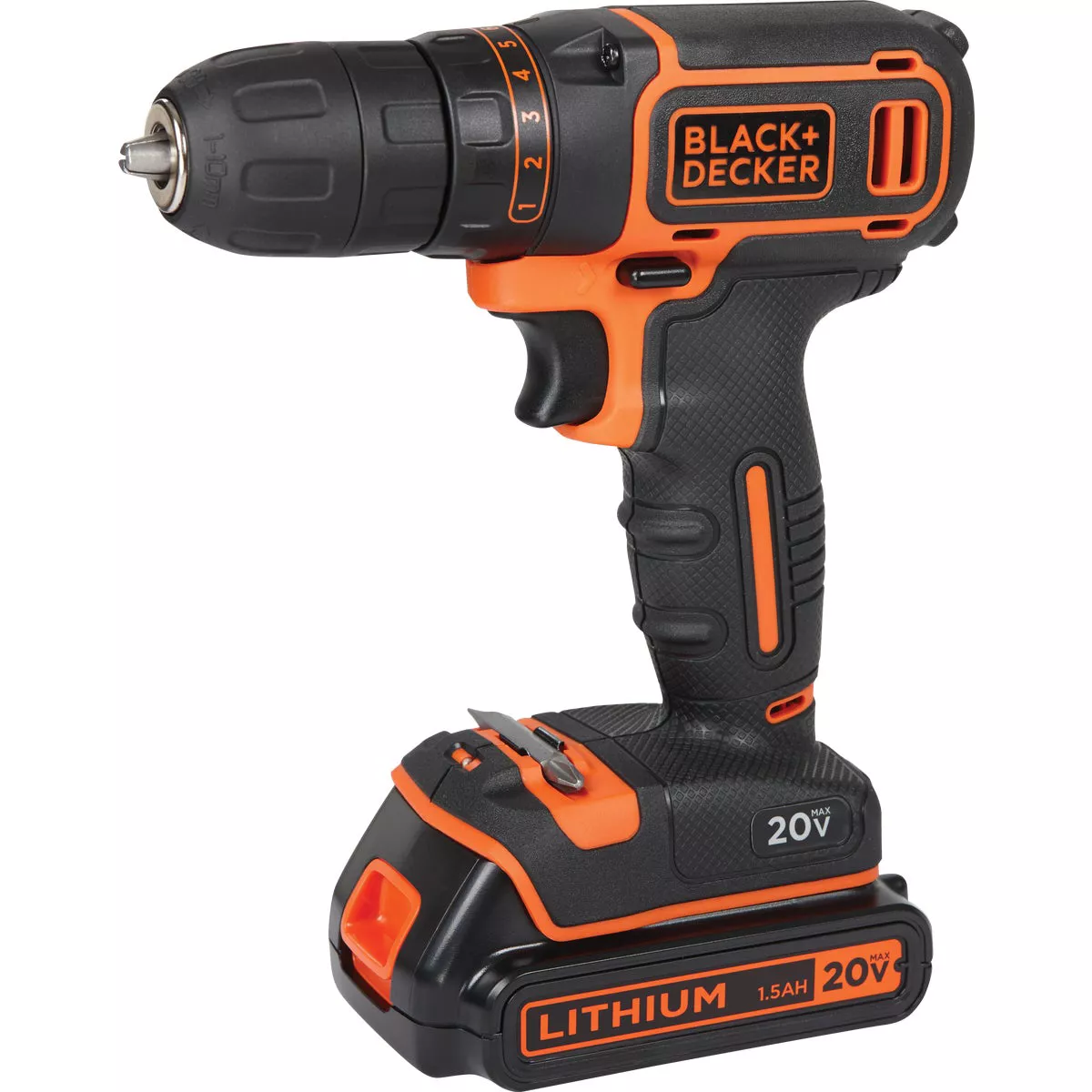 Black & Decker 20-Volt MAX Lithium-Ion 3/8 In. Cordless Drill Kit - photo 2