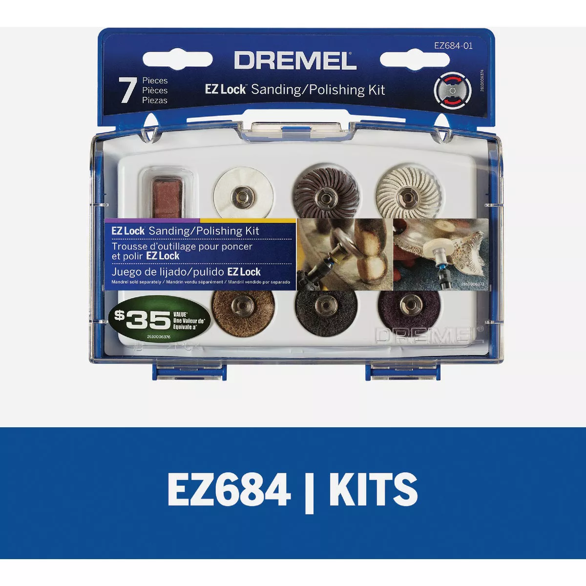 Dremel EZ Lock Sanding and Polishing Rotary Tool Accessory Kit (7-Piece) - photo 3