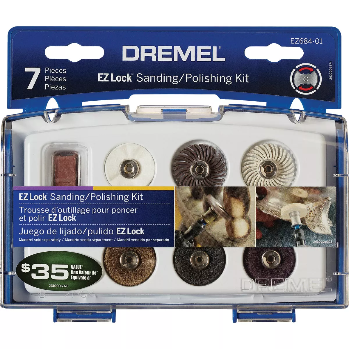 Dremel EZ Lock Sanding and Polishing Rotary Tool Accessory Kit (7-Piece) - photo 2