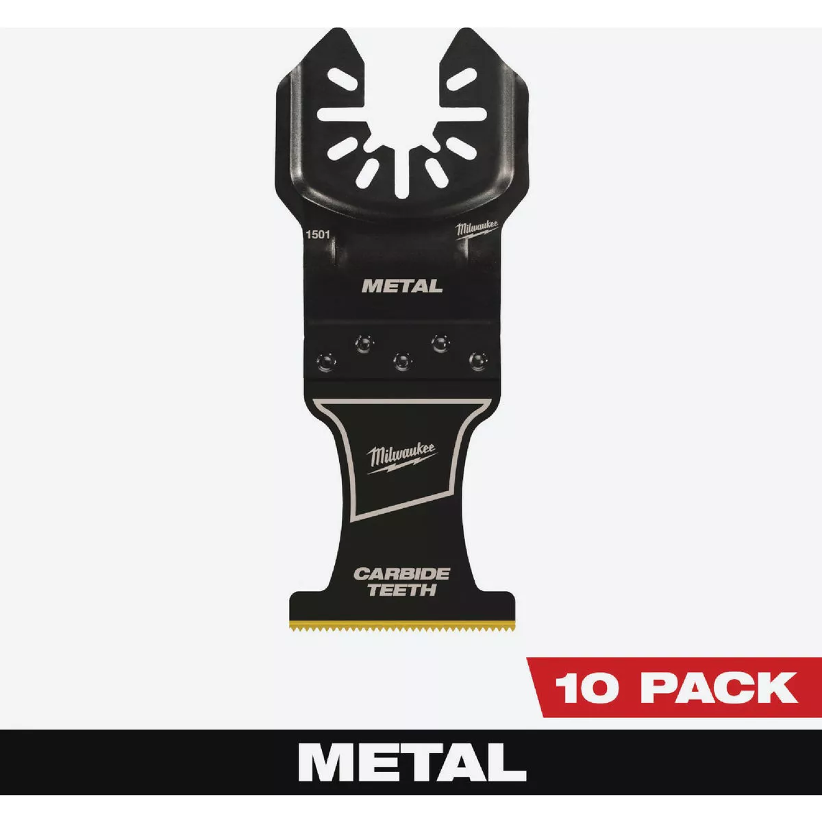 Milwaukee OPEN-LOK 1-3/8 In. Titanium Enhanced Carbide Metal Cutting Oscillating Blade (10-Pack)