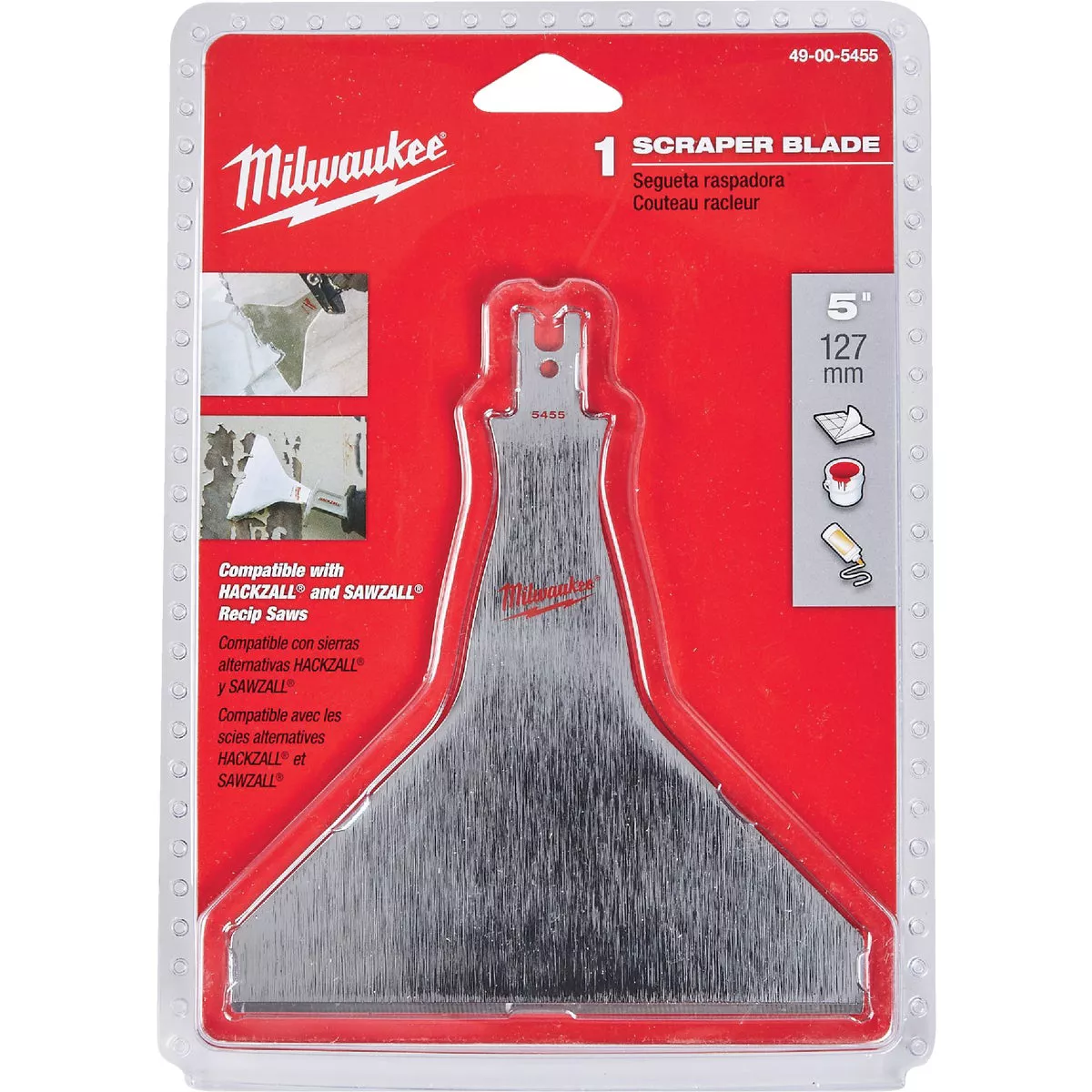 Milwaukee 5 In. Reciprocating Saw Scraper Blade - photo 2