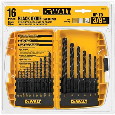 DEWALT XP16-Piece Titanium Pilot Point Drill Bit Set, 1/16 In