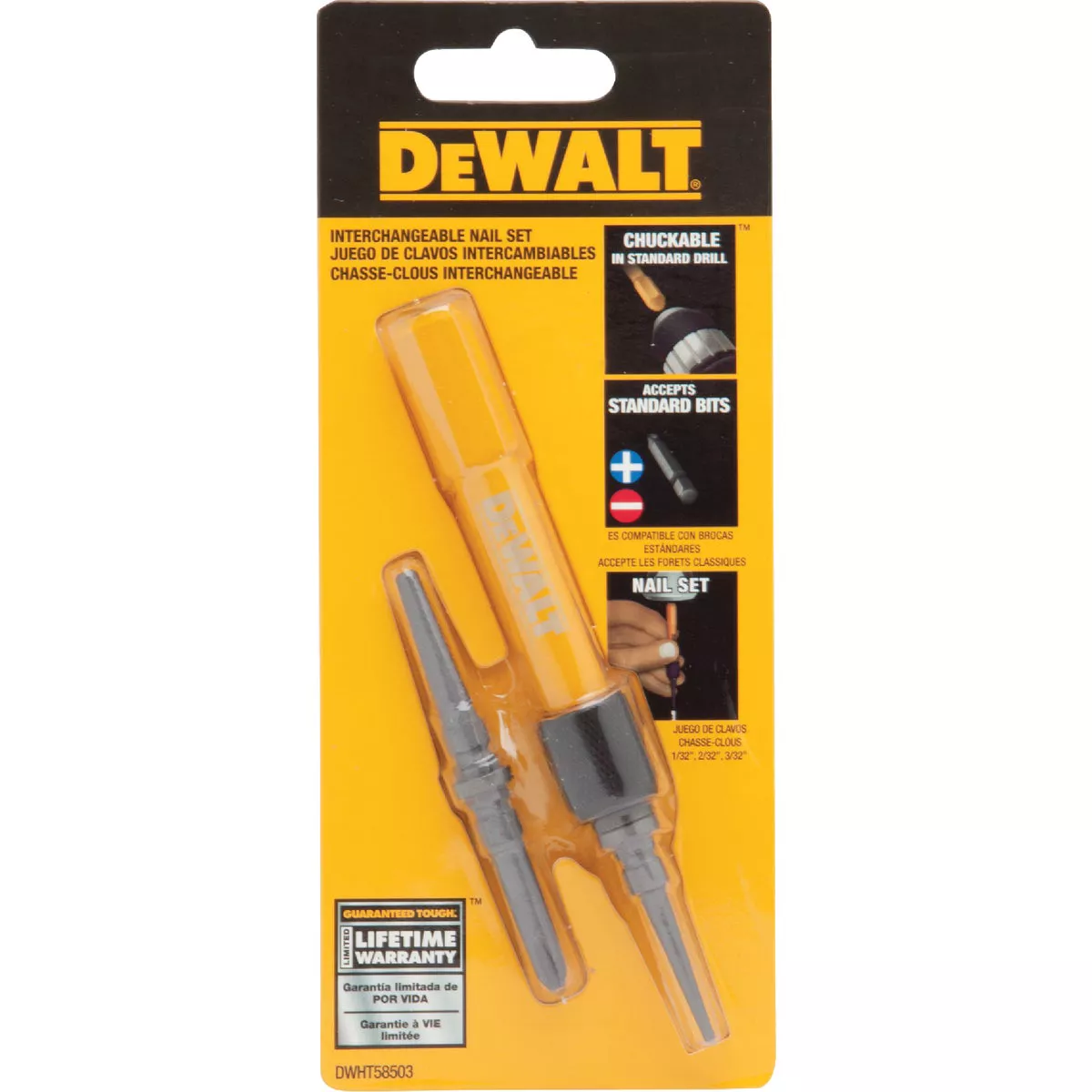 DEWALT Assorted 3-1/2 In. Precision-Milled Steel Nail Set - photo 2
