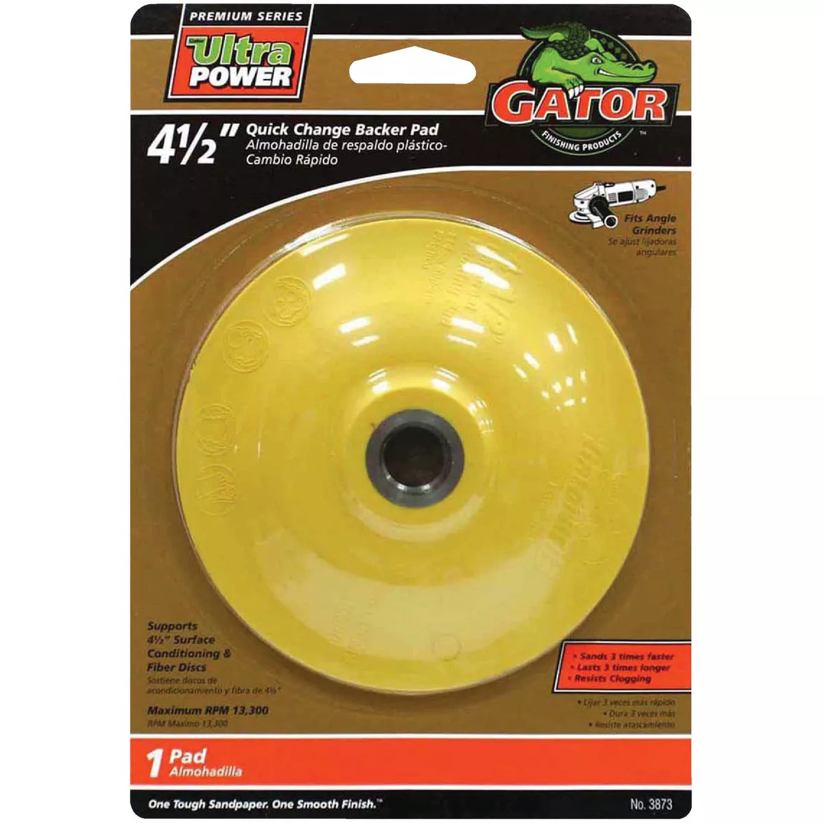 Gator Blade Quick Change 4-1/2 In. Angle Grinder Backing Pad