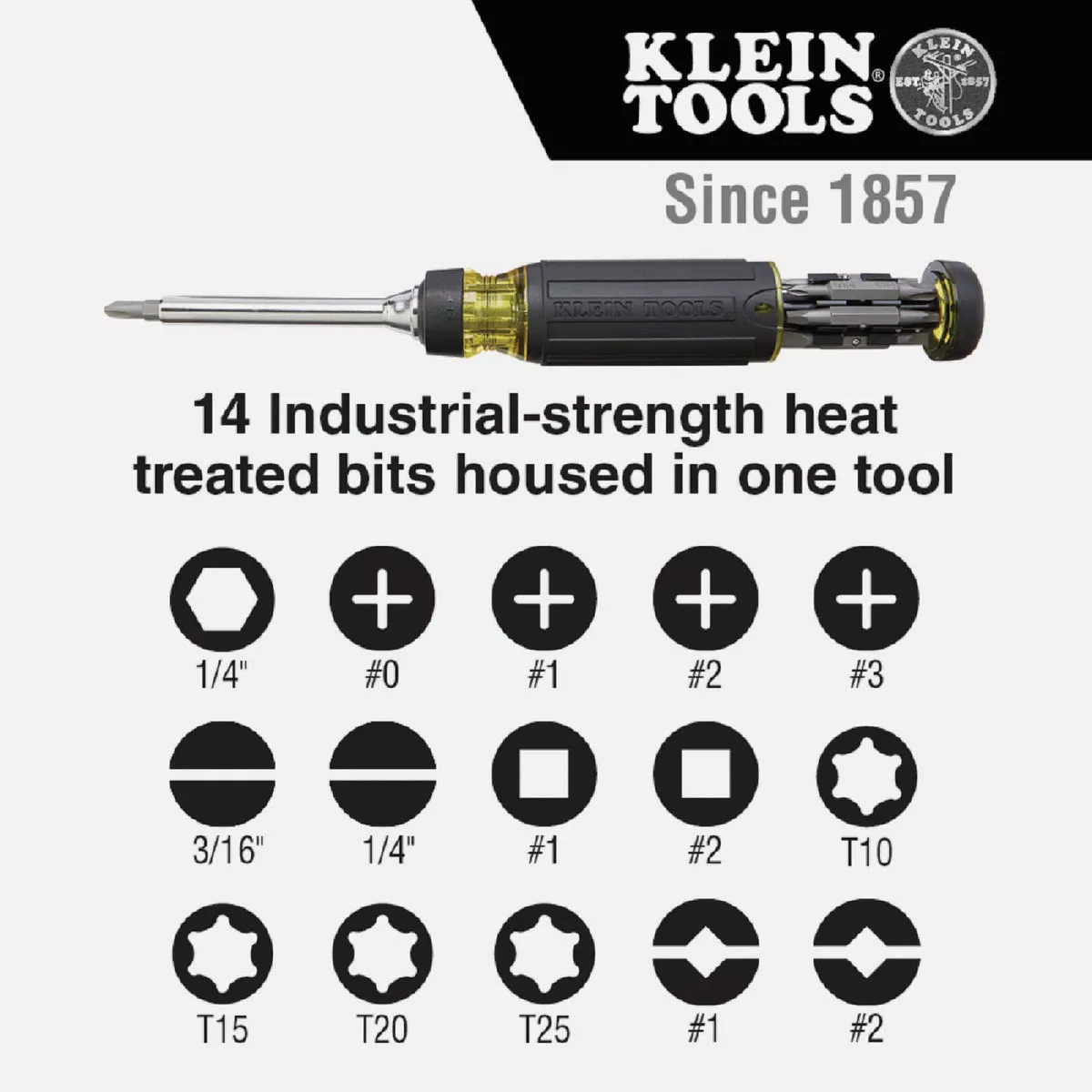 Klein 15-In-1 Multi-Bit Ratcheting Screwdriver/Nut Driver - photo 8