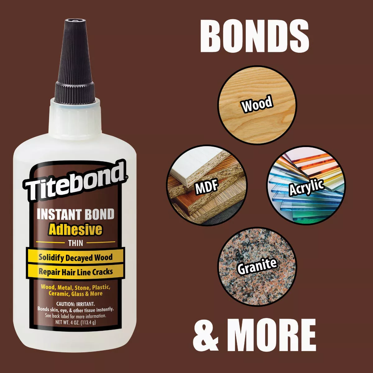 Titebond 2 Oz. Instant Bond Thin Viscosity CA Wood Glue - photo 4