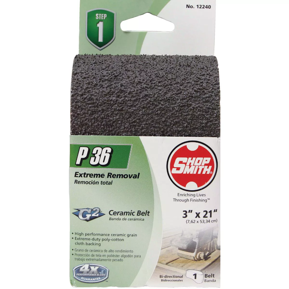 Gator Blade Platinum 3 In. x 21 In. 36 Grit Coarse Heavy Duty Sanding Belt