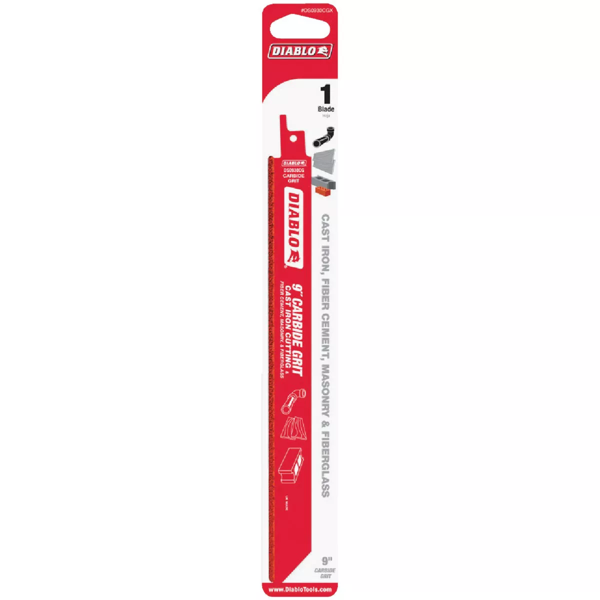 Diablo 9 In. Carbide Grit Reciprocating Saw Blade