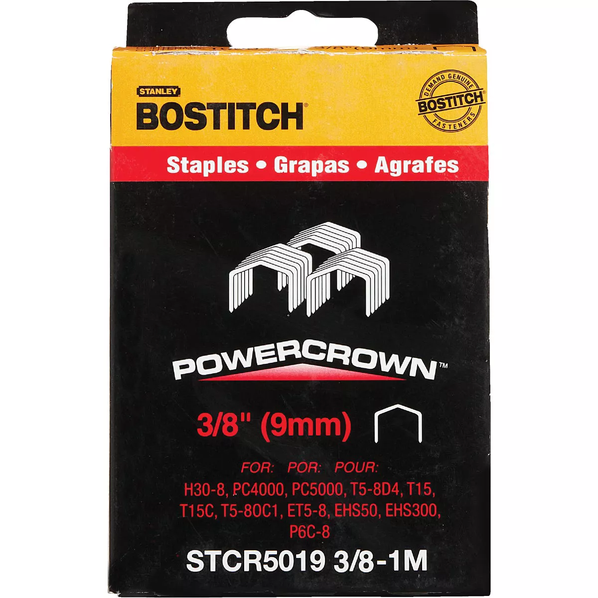 Bostitch Powercrown Hammer Tacker Staple, 3/8 In. (1000-Pack) - photo 2