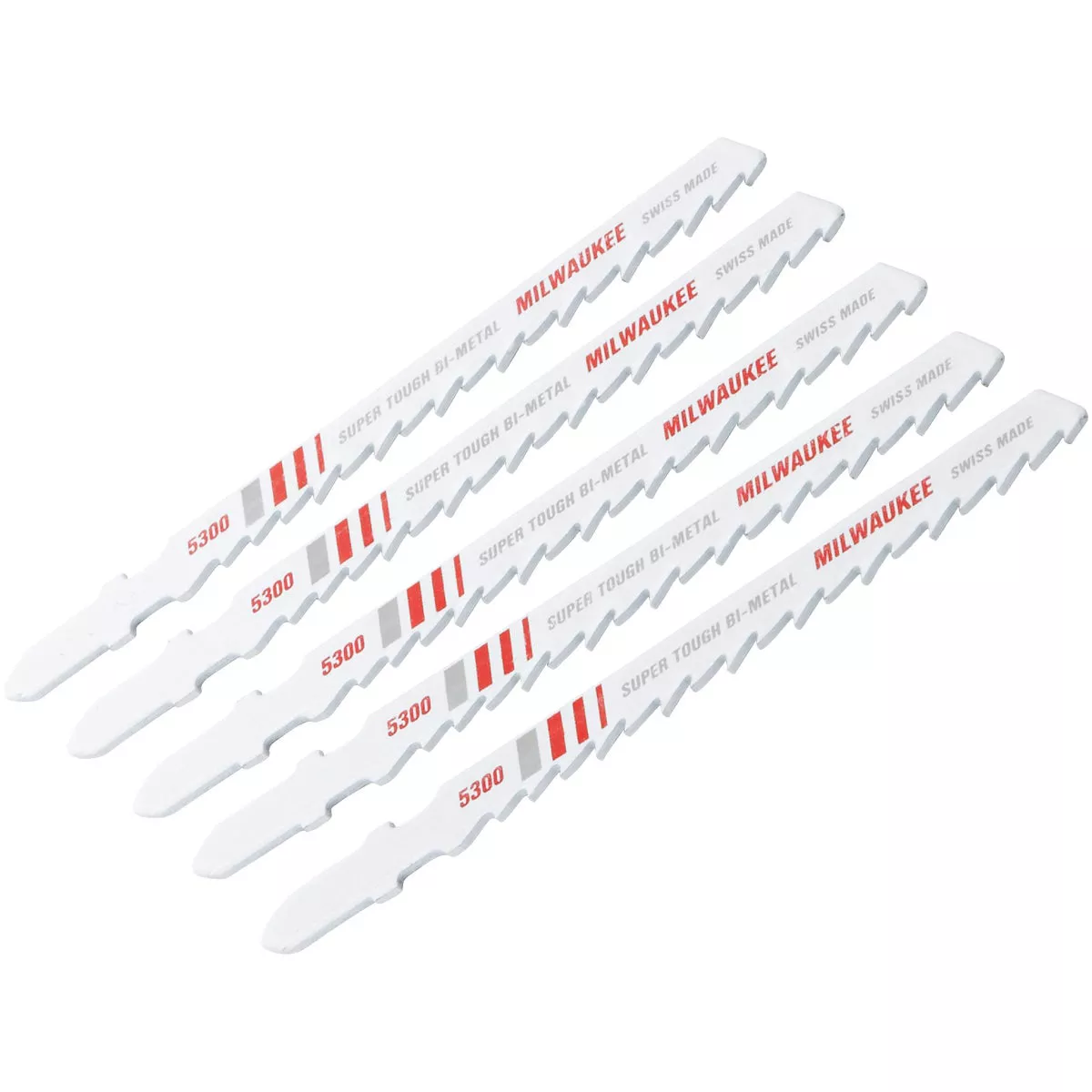 Milwaukee T-Shank 4 In. x 6 TPI Bi-Metal Jig Saw Blade, General Purpose (5-Pack)