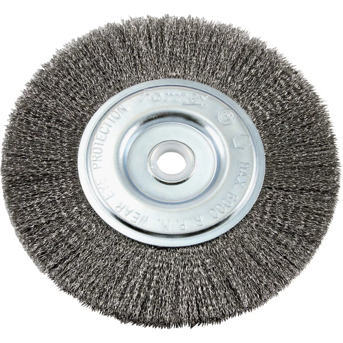 Forney 6 In. Crimped, Fine .008 In. Bench Grinder Wire Wheel