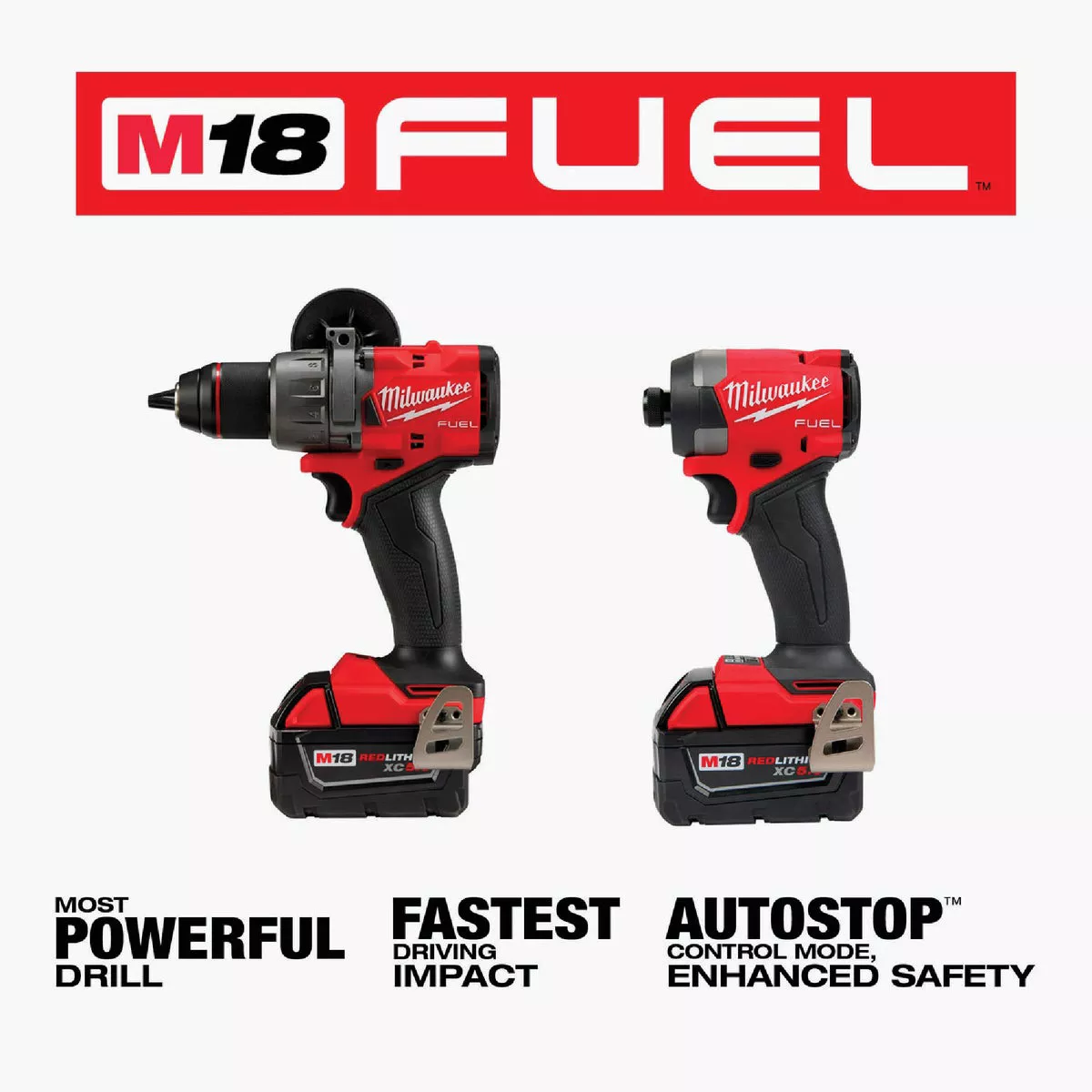 M18 18-Volt Lithium-Ion Brushless Cordless Hammer Drill/Impact/Snake Auger Combo Kit (3-Tool) with 4-Batteries