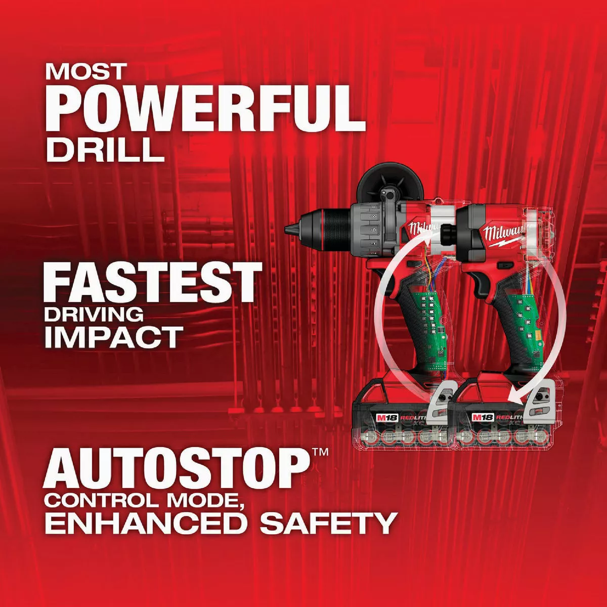 Milwaukee M18 FUEL 2 Tool Brushless Cordless Hammer Drill Impact Driver Combo Kit with 2 5.0 Ah Batteries Charger Do it Best