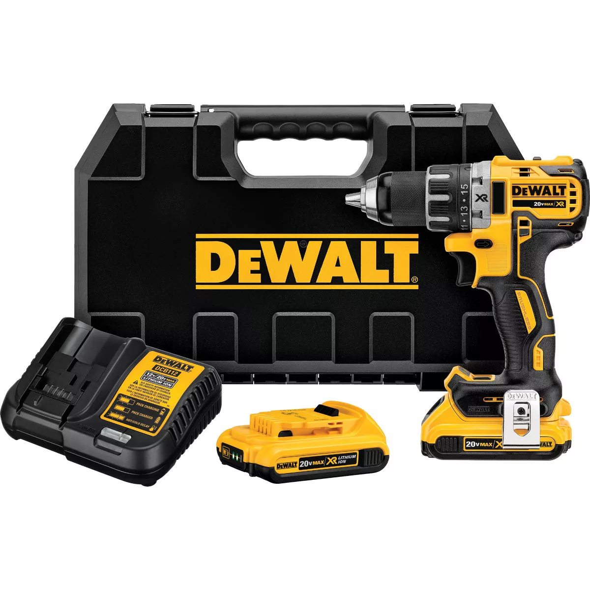 DeWalt 20-Volt MAX XR Lithium-Ion Brushless 1/2 In. Cordless Drill Kit