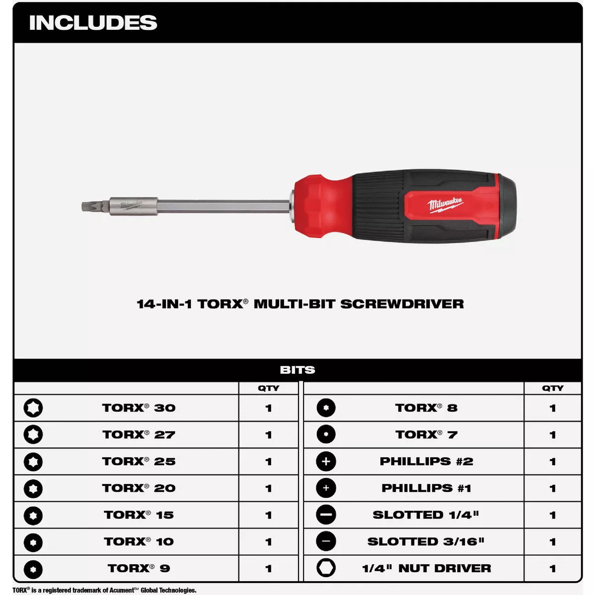 Milwaukee 14-in-1 TORX Multi-Bit Screwdriver - photo 5