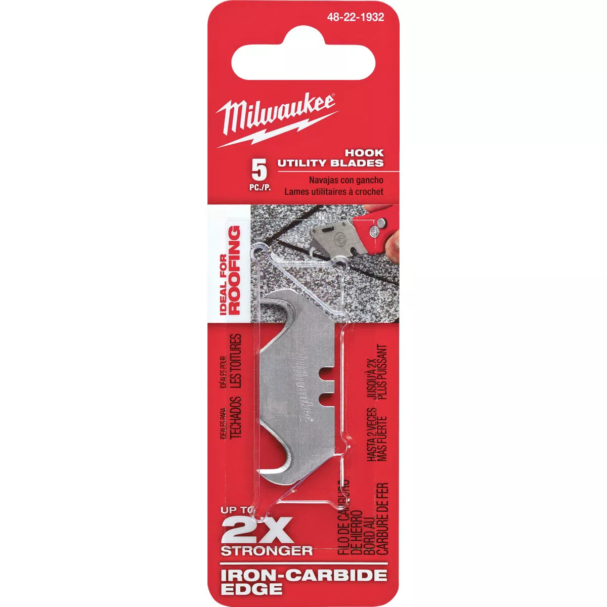 Milwaukee 2-Ended Hook 1-7/8 In. Utility Knife Blade (5-Pack) - photo 2