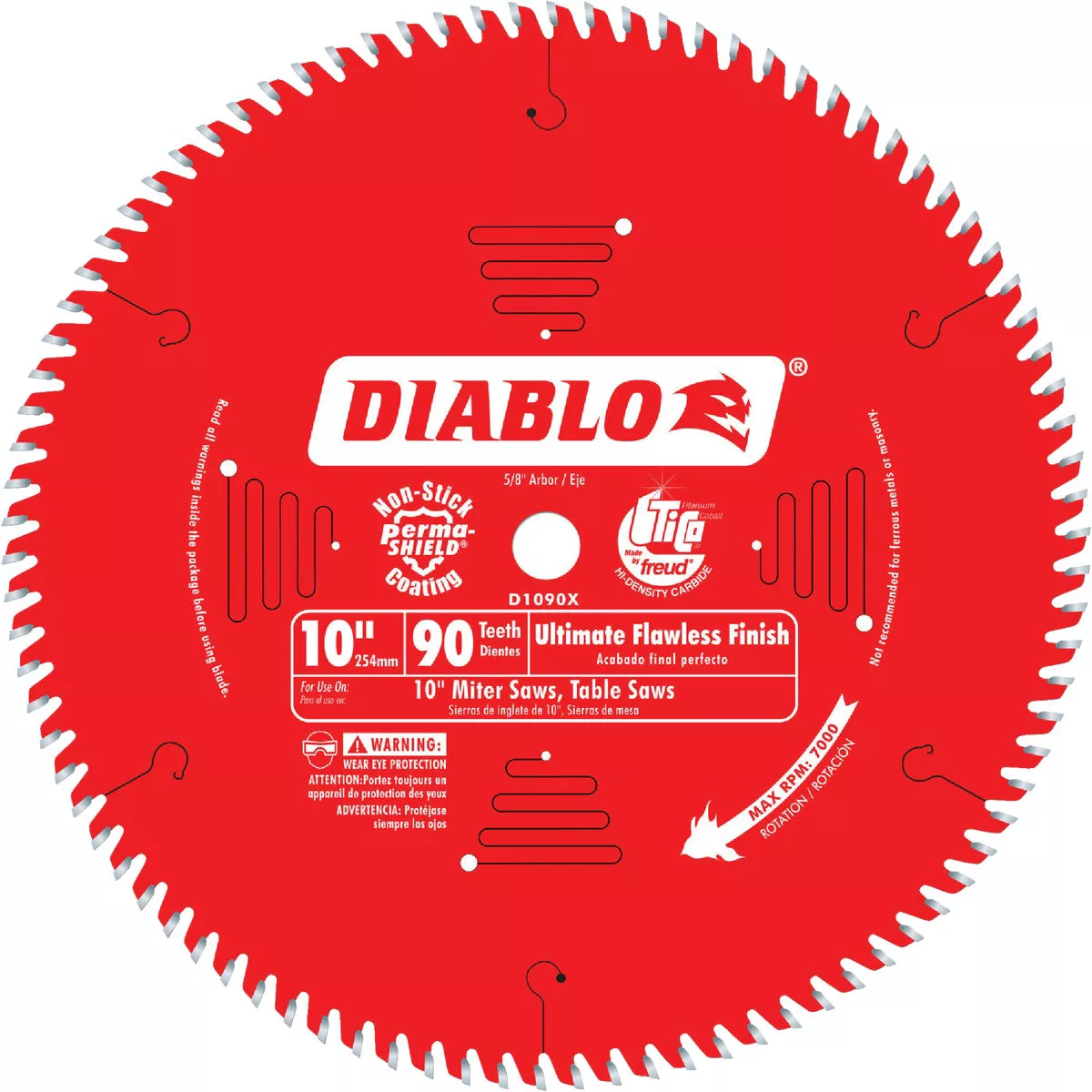 Diablo 10 In. 90-Tooth Ultimate Polish Finish Circular Saw Blade