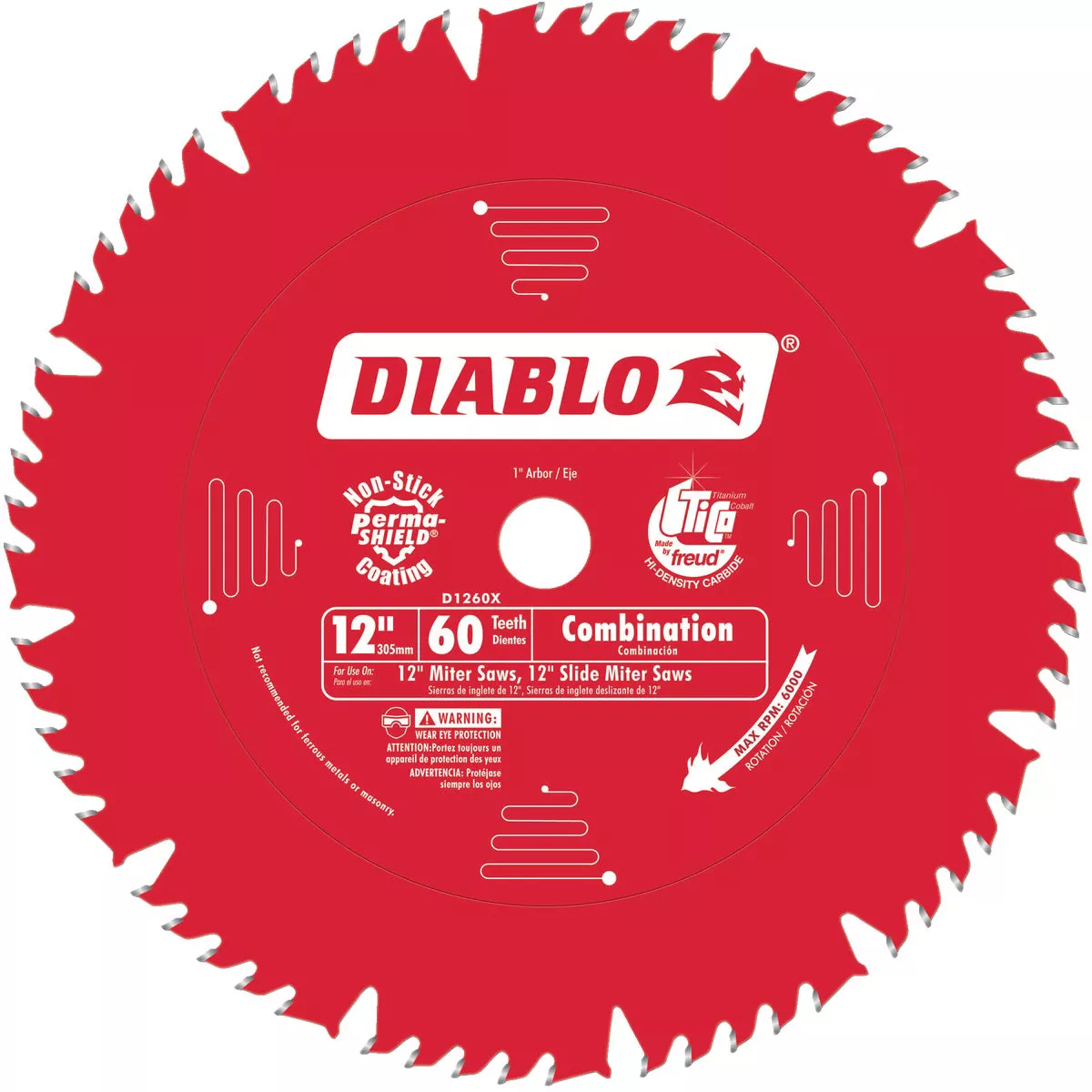 Diablo 12 In. 60-Tooth Combination Circular Saw Blade
