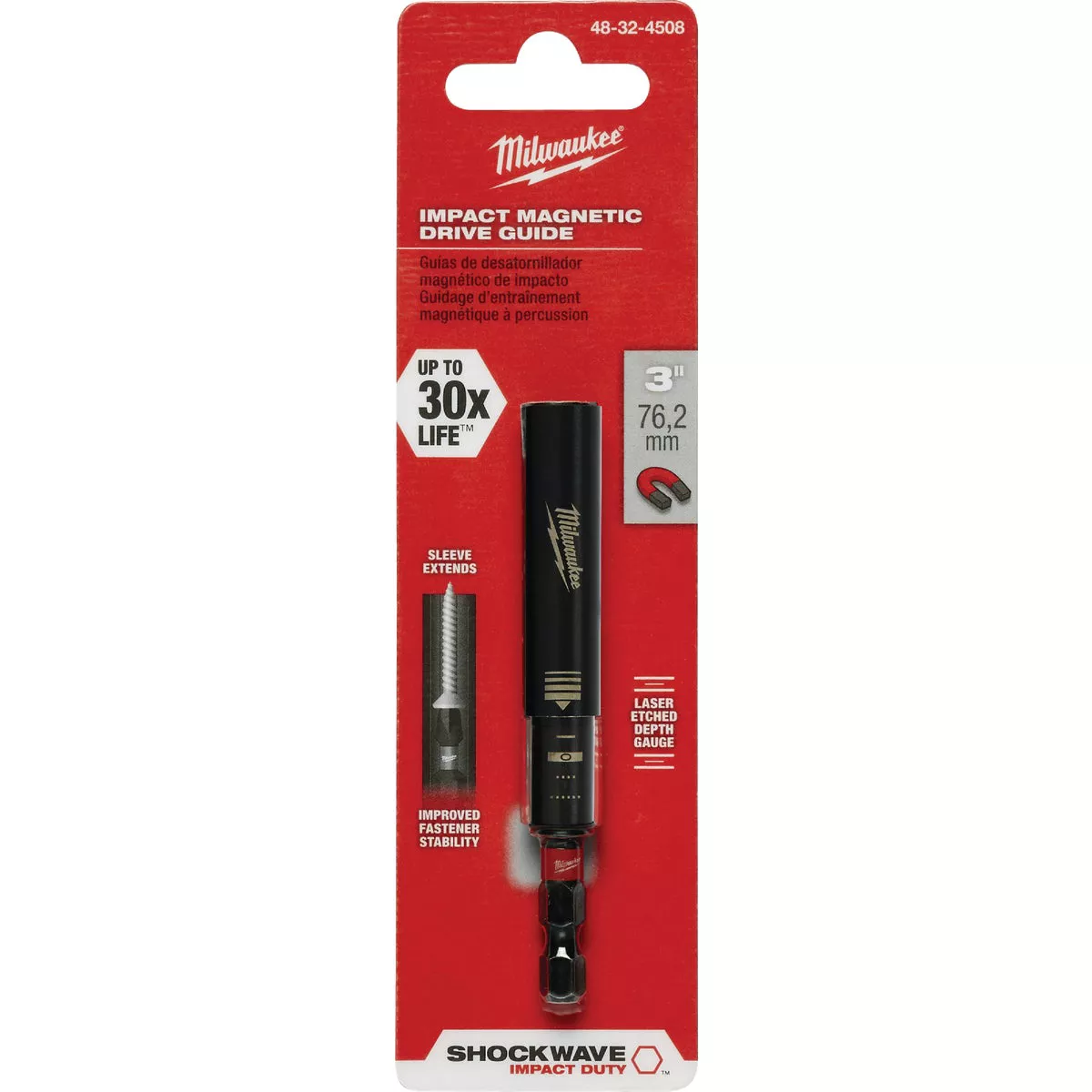Milwaukee SHOCKWAVE 3 In. Magnetic Drive Guide Bit Holder