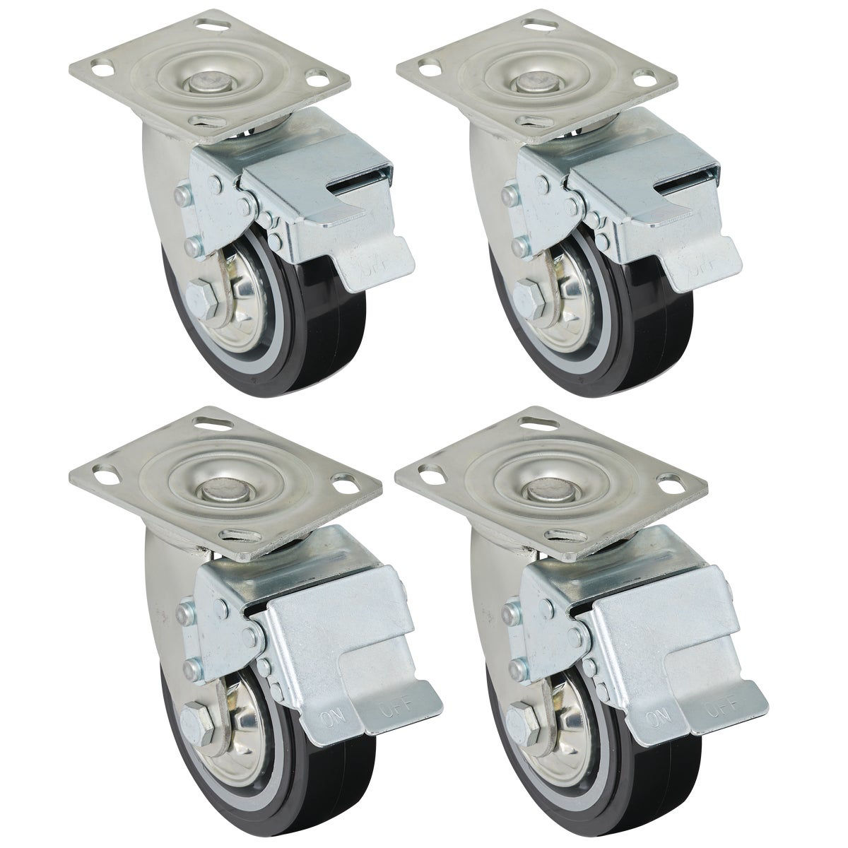 Channellock 5 In. Rubber Toolbox Caster (4-Pack) | Do it Best