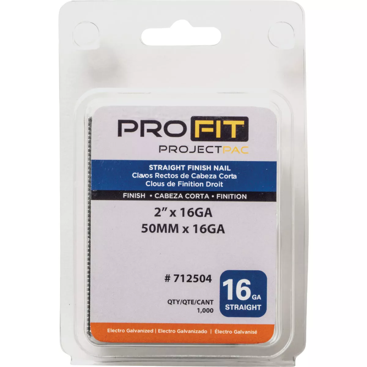 Pro-Fit 2 In. 16 Gauge Electro Galvanized Straight Finish Nail (1000 Ct.) - photo 2