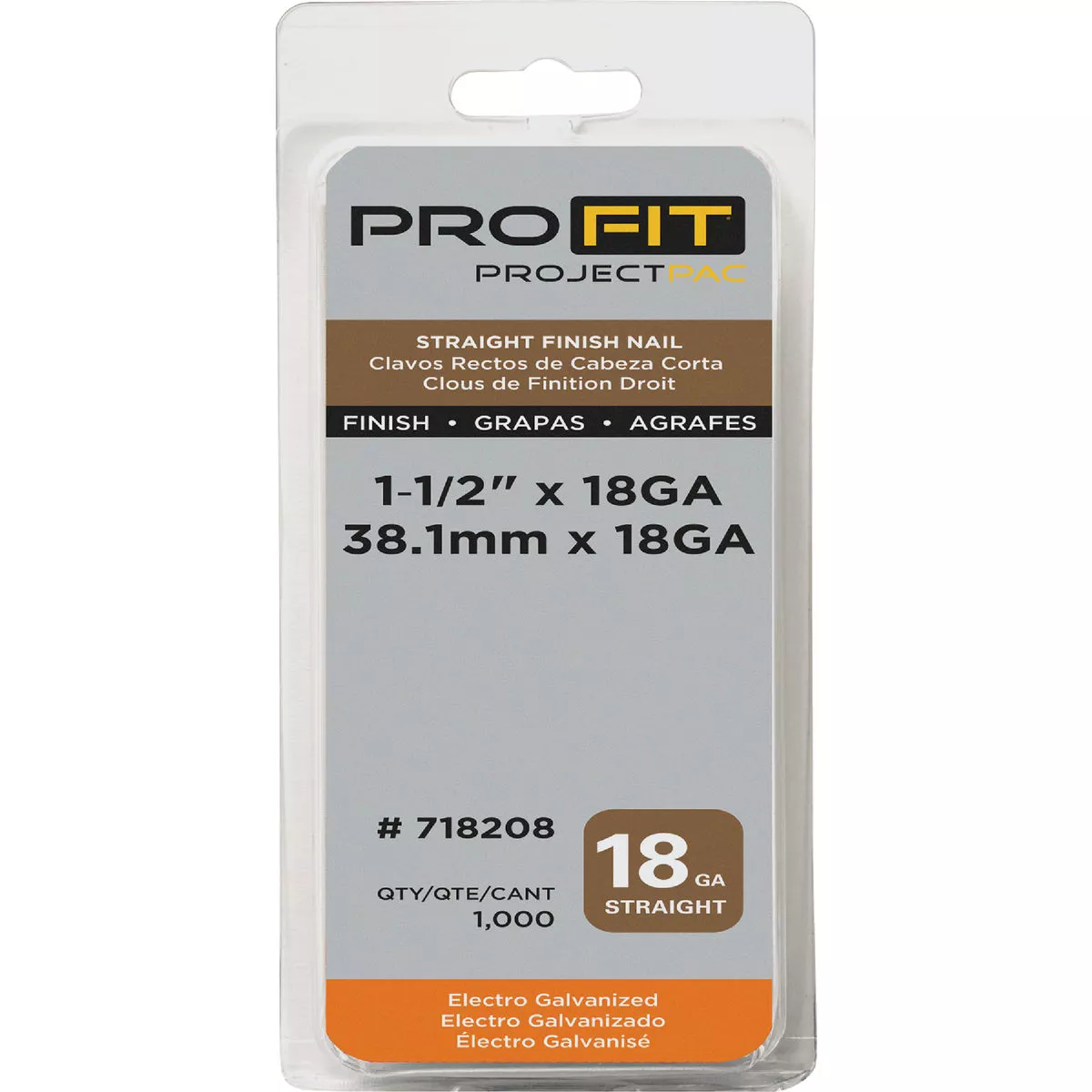 Pro-Fit 1-1/2 In. 18 Gauge Electro Galvanized Brad Nail (1000 Ct.) - photo 2
