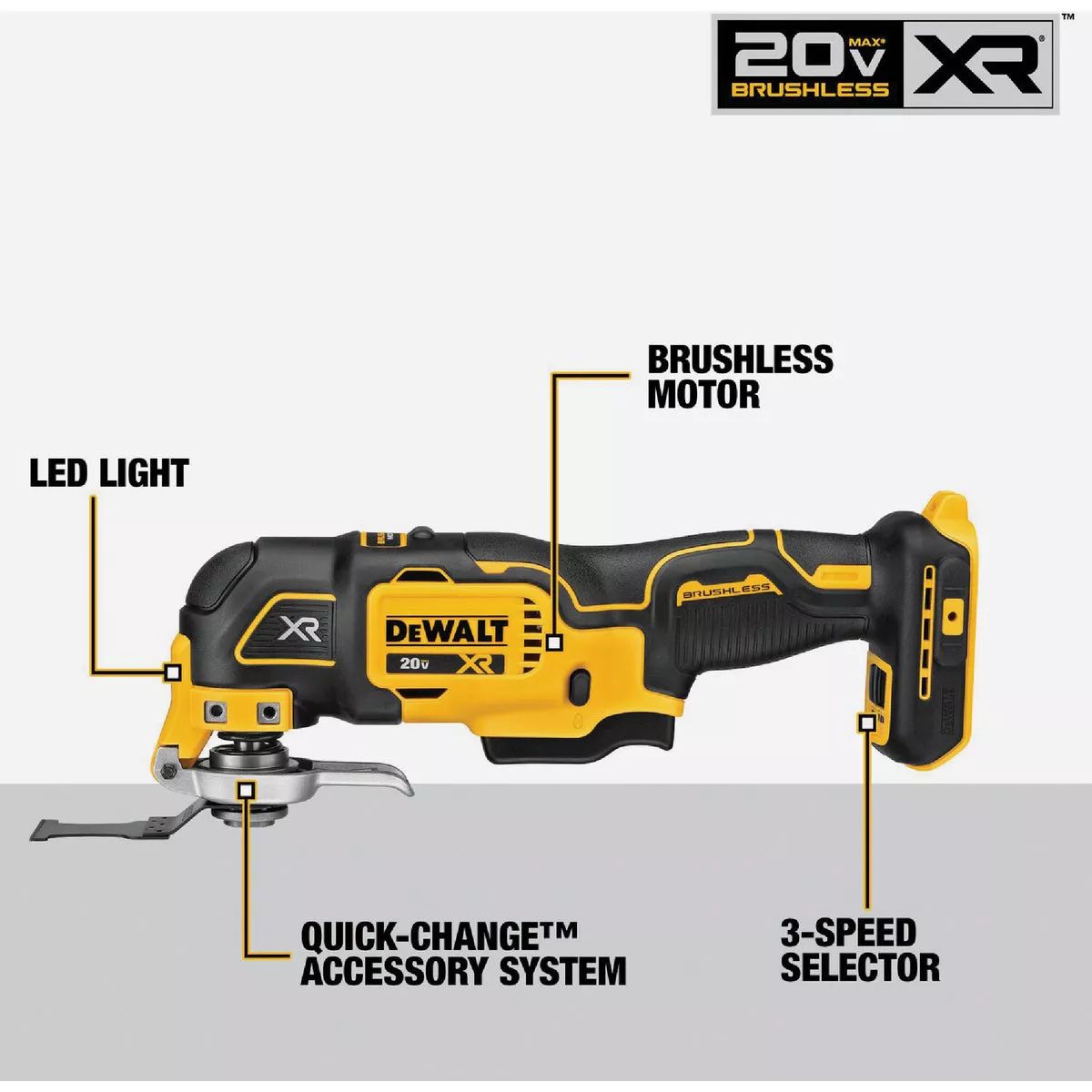 DEWALT 20V MAX XR Brushless Cordless Oscillating Multi-Tool (Tool Only) - photo 5