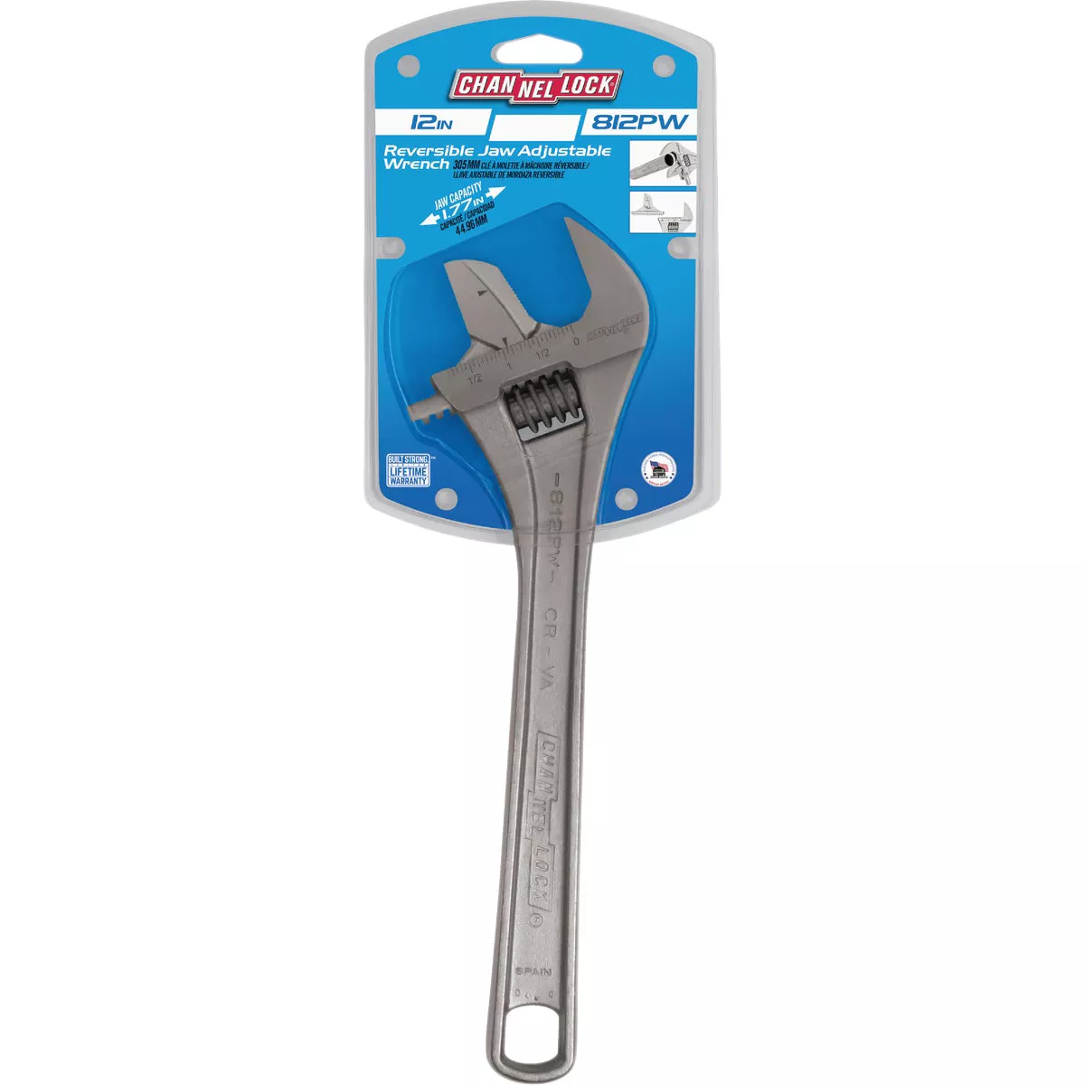 Channellock 12 In. Steel Adjustable Pipe Wrench with Extra Wide Reversible Jaw - photo 2