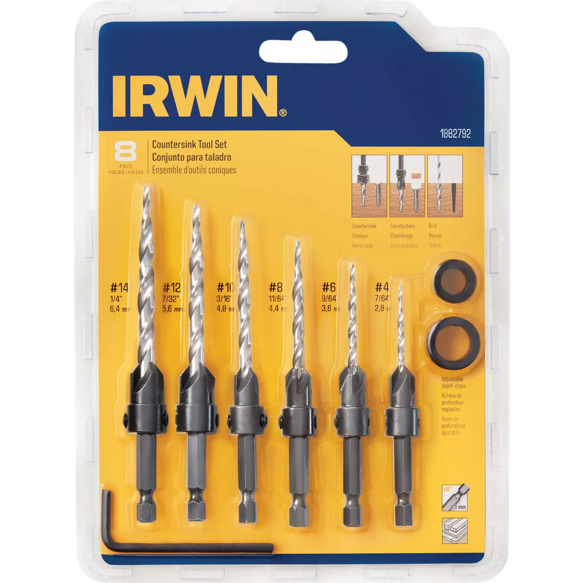 Irwin 8-Piece Wood Countersink Bit Set - photo 2