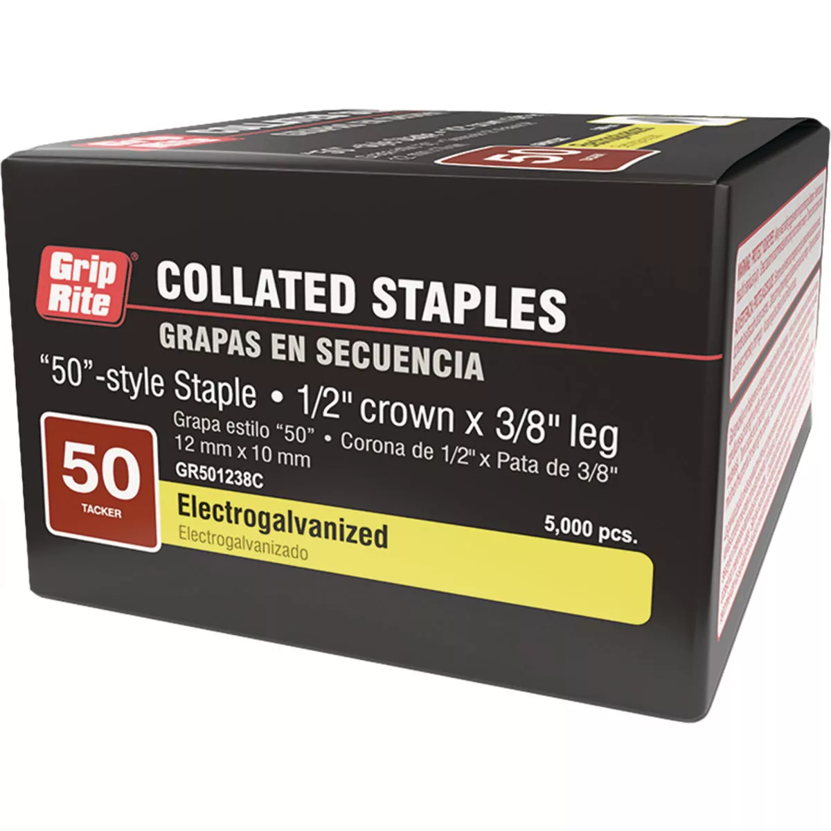 Grip-Rite 50 Hammer Tacker Staple, 3/8 In. (5000-Count) | True Value ...