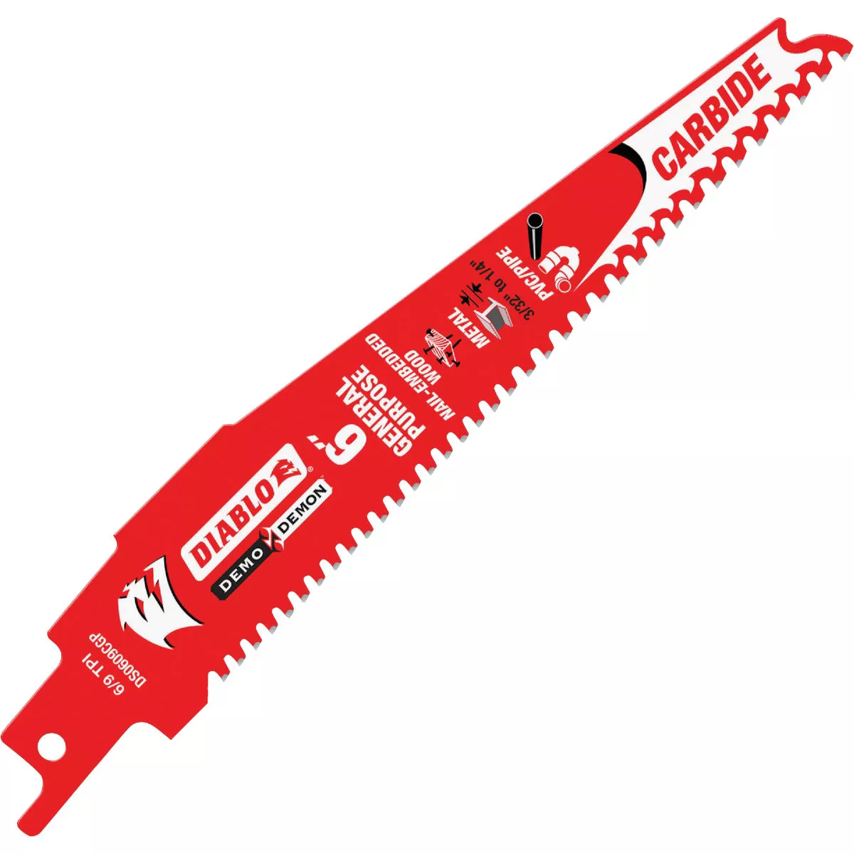 Diablo Demo Demon 6 In. 6/9 TPI Carbide General Purpose Reciprocating Saw Blade