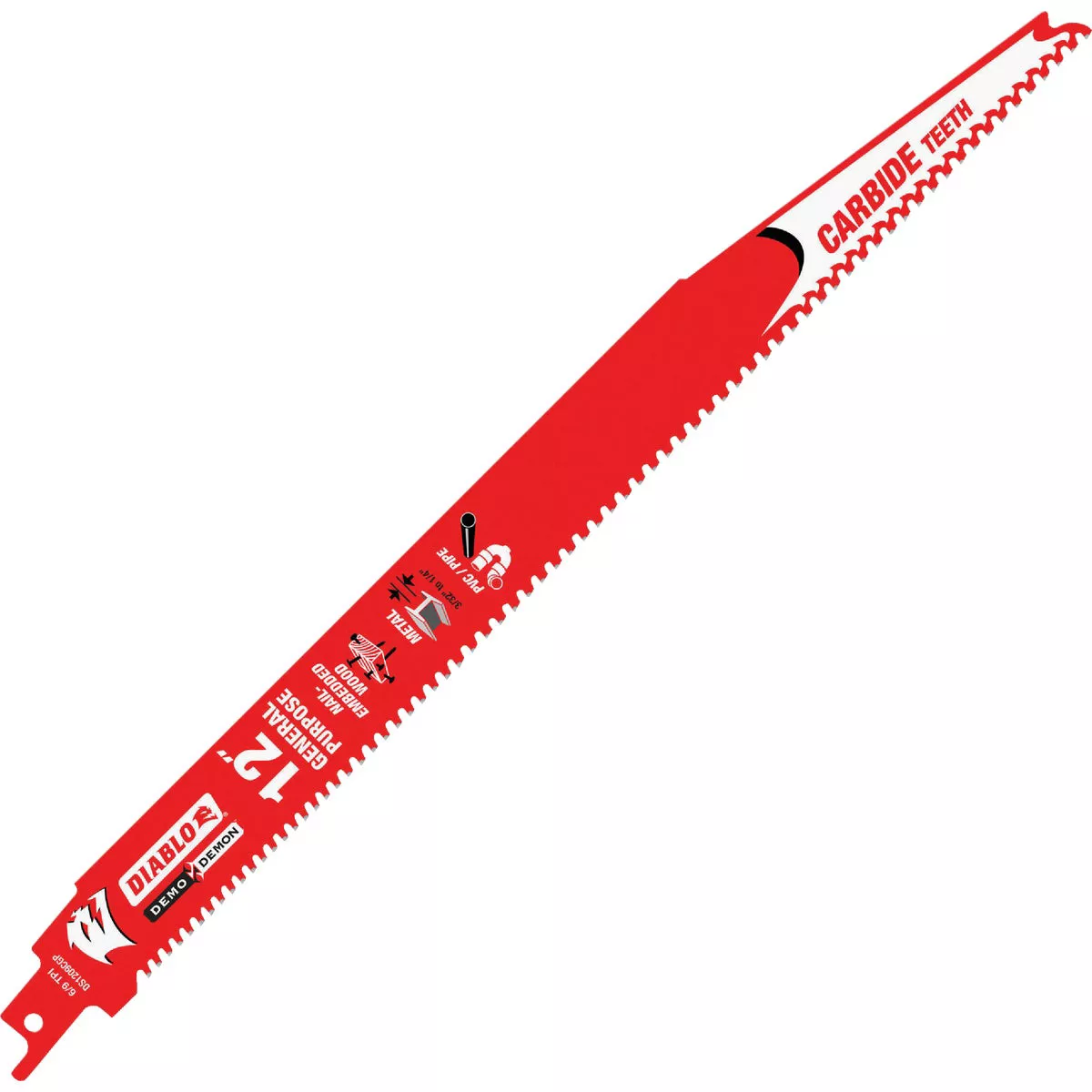 Diablo Demo Demon 12 In. 6/9 TPI Carbide General Purpose Reciprocating Saw Blade