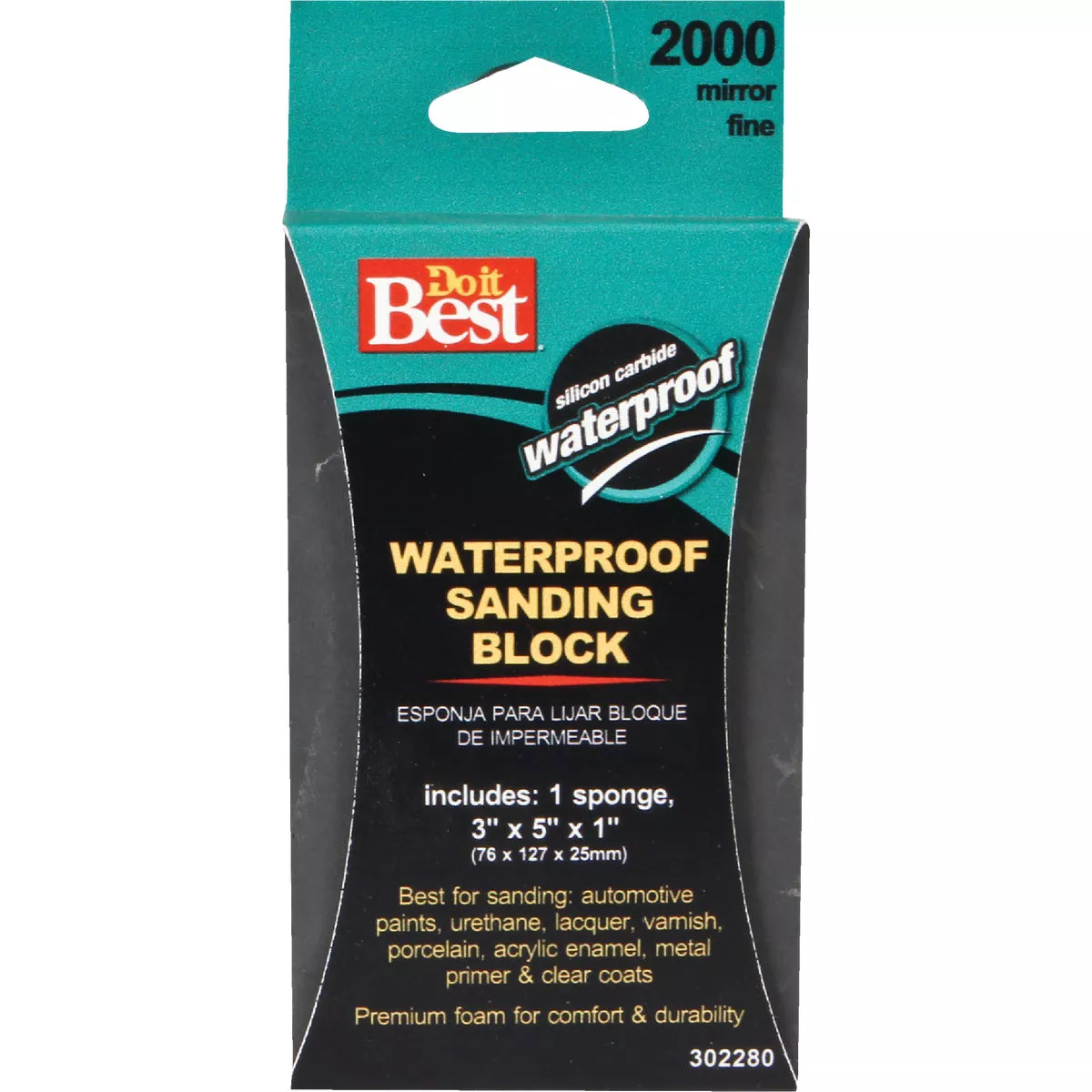 Do it Best Waterproof 3 In. x 5 In. x 1 In. 2000 Grit Mirror Fine Sanding Sponge