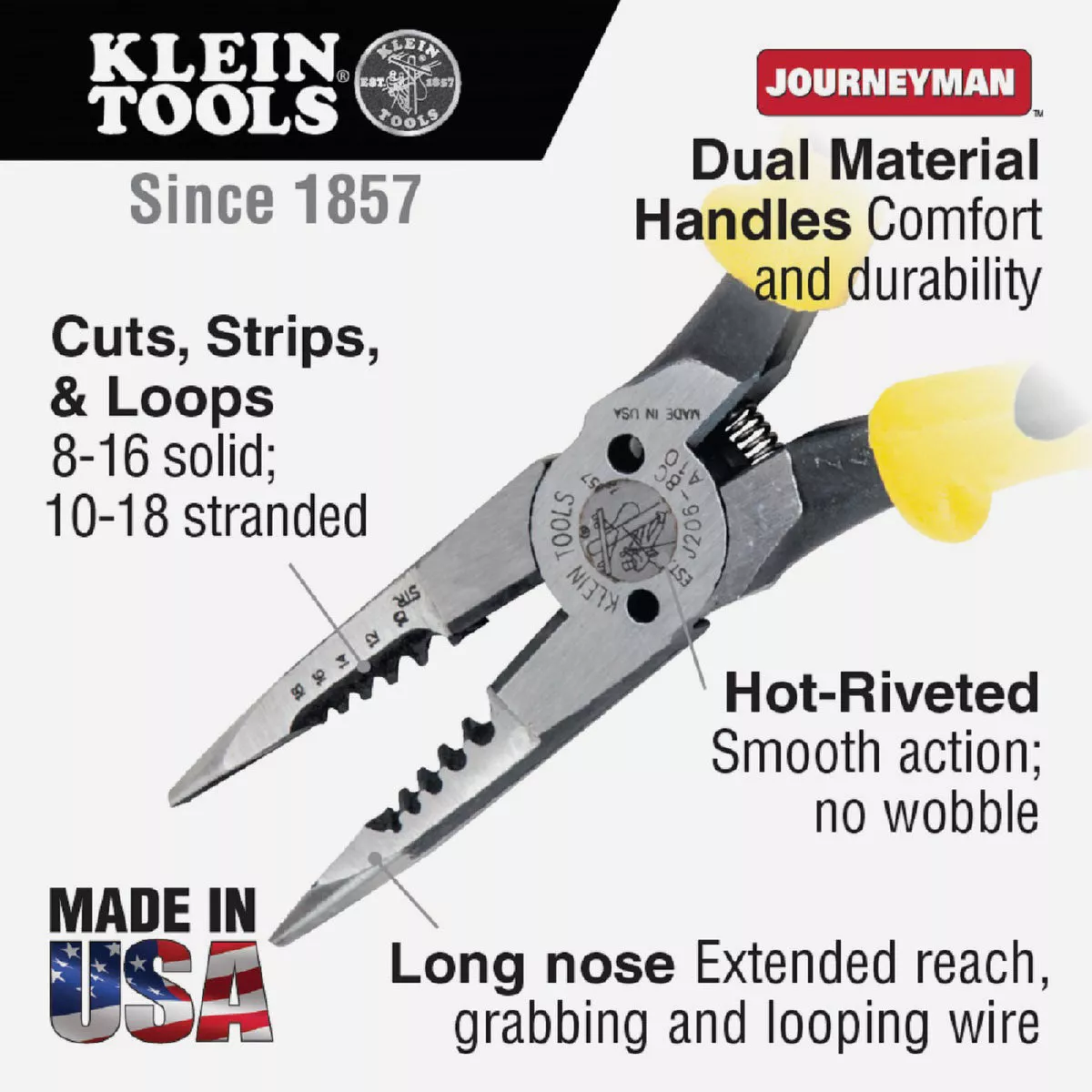 Klein 8-3/8 In. All-Purpose Long Nose Pliers - photo 4