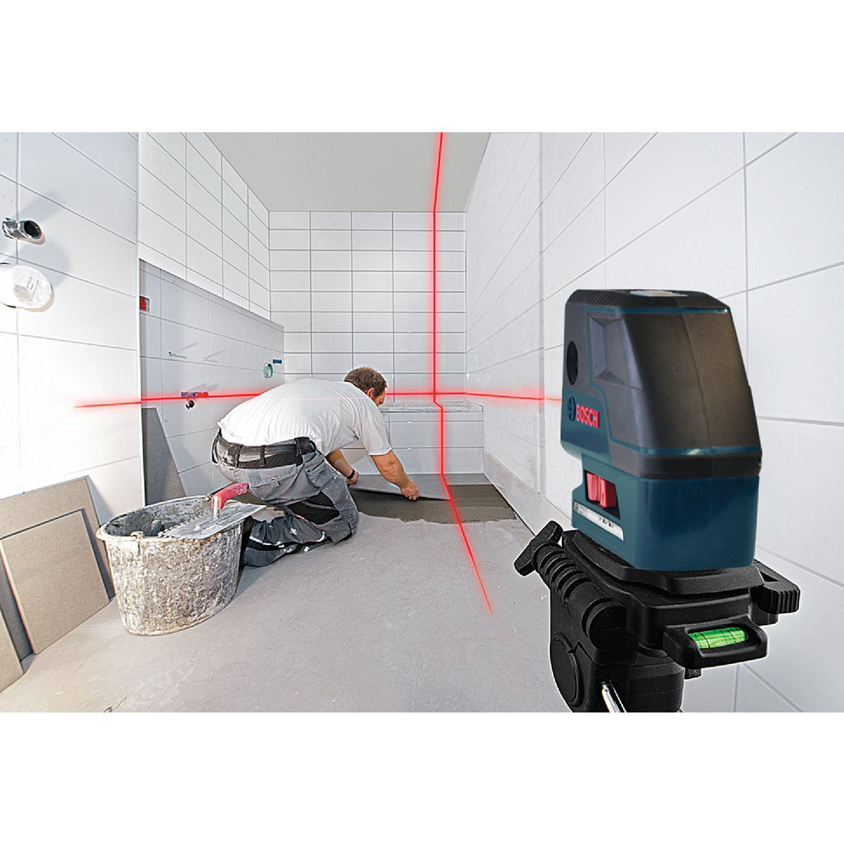 Bosch 100 Ft. Self Leveling 5 Point and Cross Line Laser Level