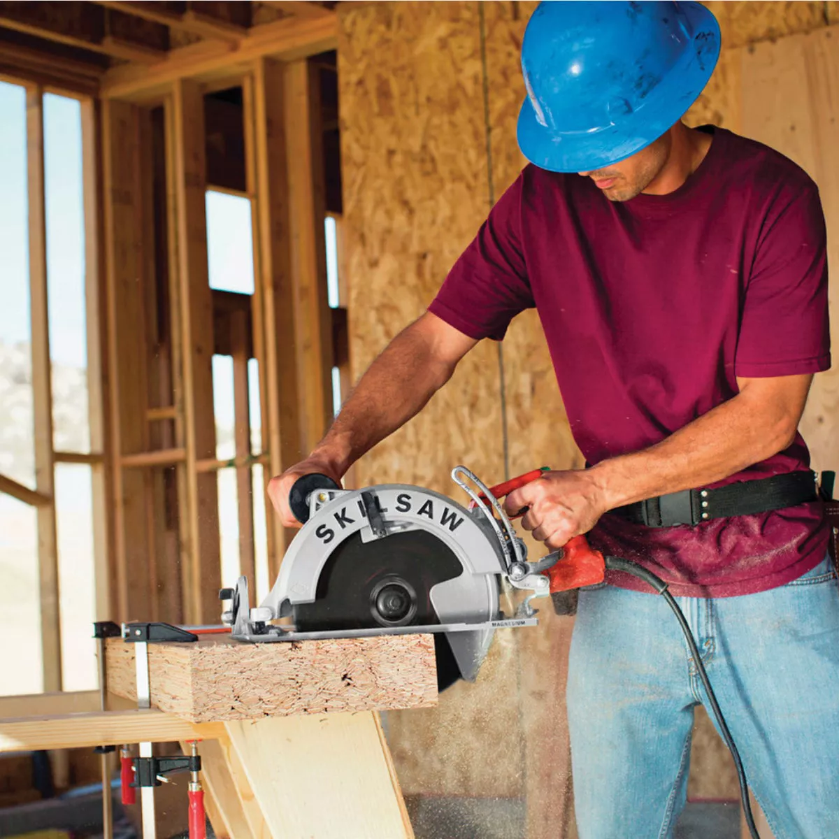 SKILSAW Sawsquatch 10-1/4 In. 15-Amp Magnesium Worm Drive Circular Saw - photo 2