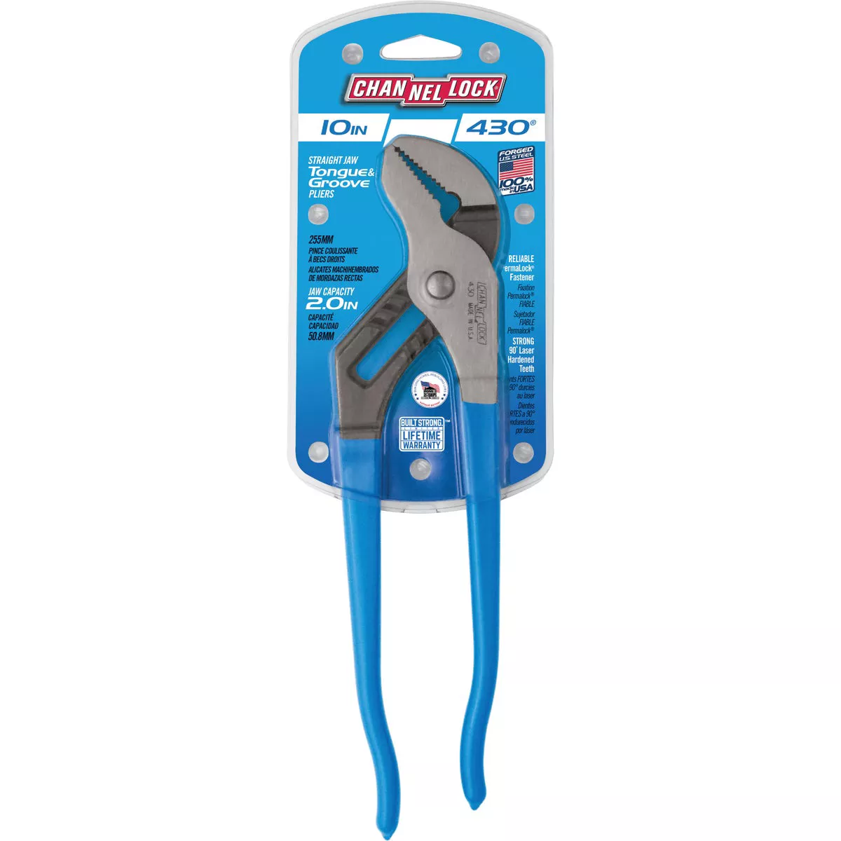 Channellock 10 In. Straight Jaw Groove Joint Pliers - photo 2