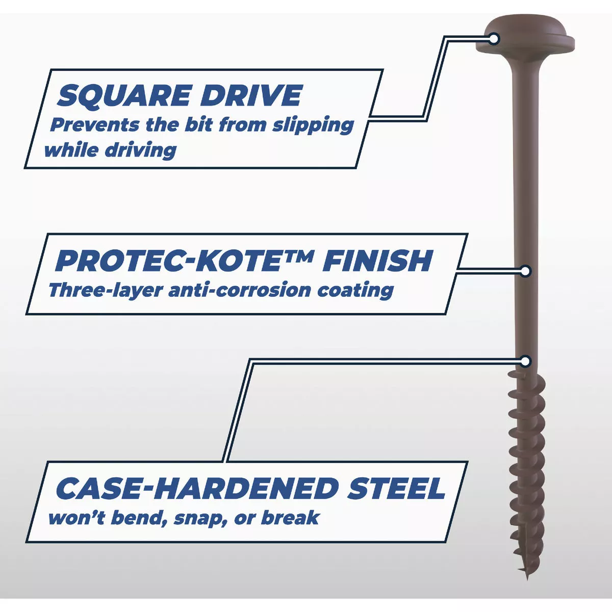 Kreg Protec-Kote #14 x 2-1/2 In. Square Coarse Thread Maxi-Loc Head HD Pocket-Hole Screw (30 Ct.) - photo 4