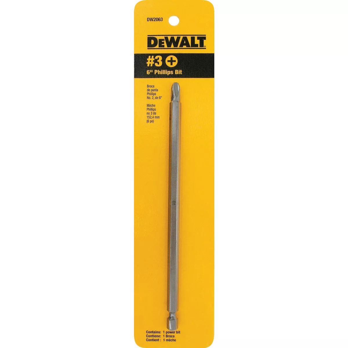 DEWALT Phillips #3 6 In. 1/4 In. Power Screwdriver Bit - photo 2