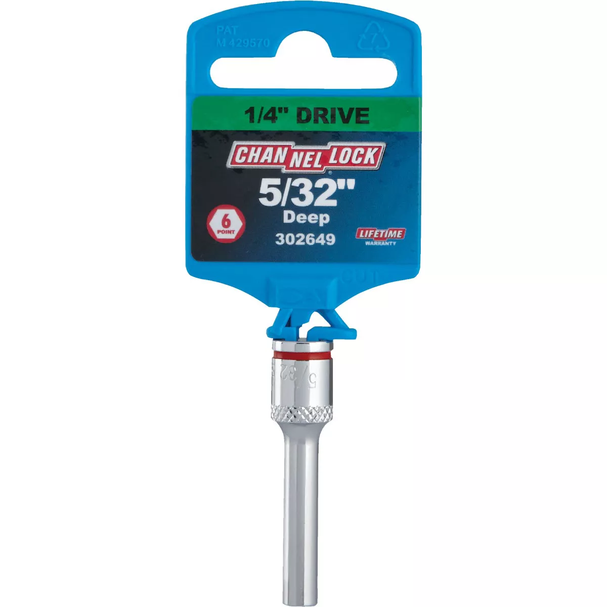 Channellock 1/4 In. Drive 5/32 In. 6-Point Deep Standard Socket - photo 2