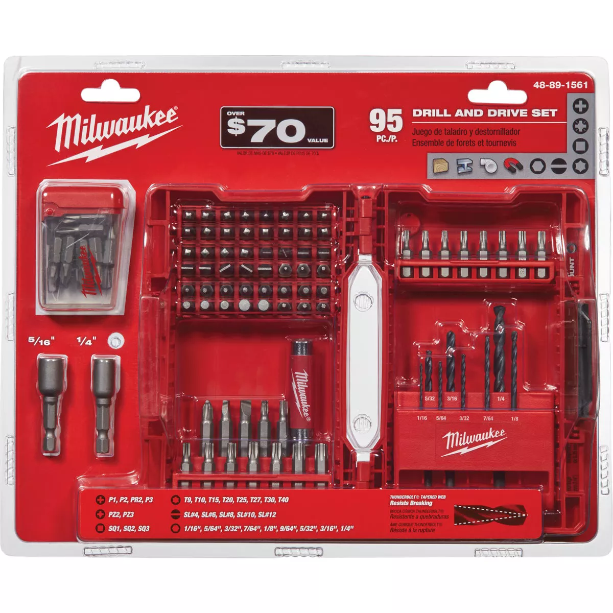 Milwaukee Drill & Drive Set (95-Piece) - photo 2