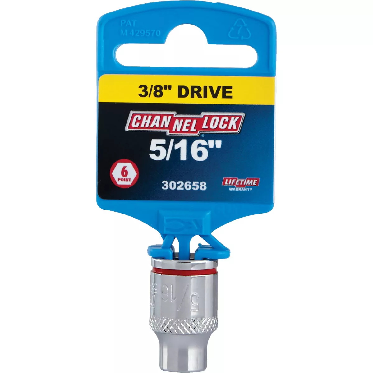 Channellock 3/8 In. Drive 5/16 In. 6-Point Shallow Standard Socket - photo 2